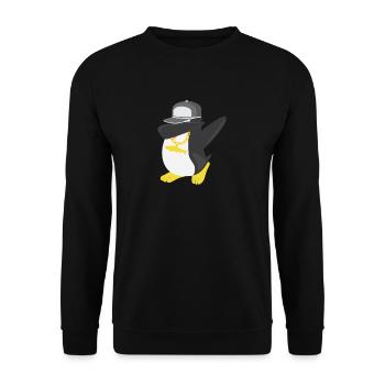 Hip Hop Funny tamponnant Penguin cadeau - Sweat-shirt Unisexe - noir - Devant - Alina (178cm) & Michal (187cm)