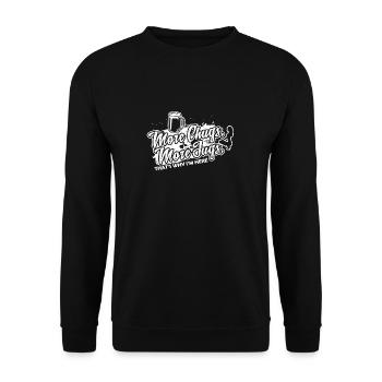 More Chugs More Jugs Beer T-shirt - Unisex Sweatshirt - black - Front - Alina (178cm) & Michal (187cm)