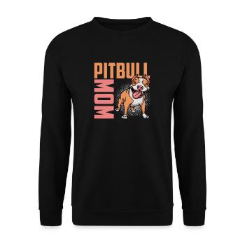 Meilleur Pit Bull maman T-shirt - Sweat-shirt Unisexe - noir - Devant - Alina (178cm) & Michal (187cm)