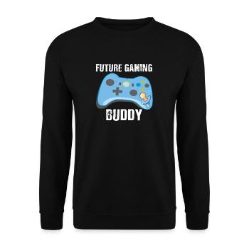 Cute Future Gaming Buddy Baby Gamer Parents - Unisex Pullover - Schwarz - Vorne - Alina (178cm) & Michal (187cm)