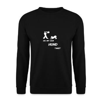 Die mit dem Hund tanzt T- shirt - Unisex Pullover - Schwarz - Vorne - Alina (178cm) & Michal (187cm)