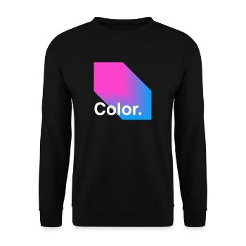 Color - Unisex Sweatshirt - black - Front - Alina (178cm) & Michal (187cm)
