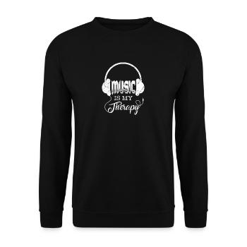 La musique est ma thérapie - cadeau de casque - Sweat-shirt Unisexe - noir - Devant - Alina (178cm) & Michal (187cm)