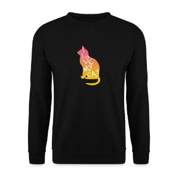 I love my cat - Unisex Pullover - Schwarz - Vorne - Alina (178cm) & Michal (187cm)