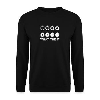 What the F Camera Lens Photography T-shirt - Unisex Pullover - Schwarz - Vorne - Alina (178cm) & Michal (187cm)