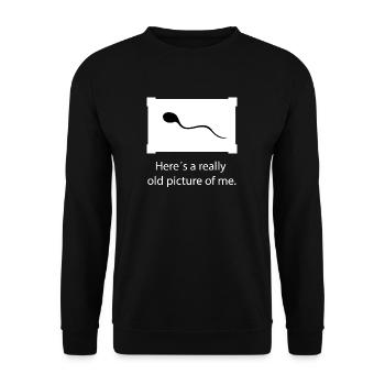 Old Picture of me - Unisex Sweatshirt - black - Front - Alina (178cm) & Michal (187cm)