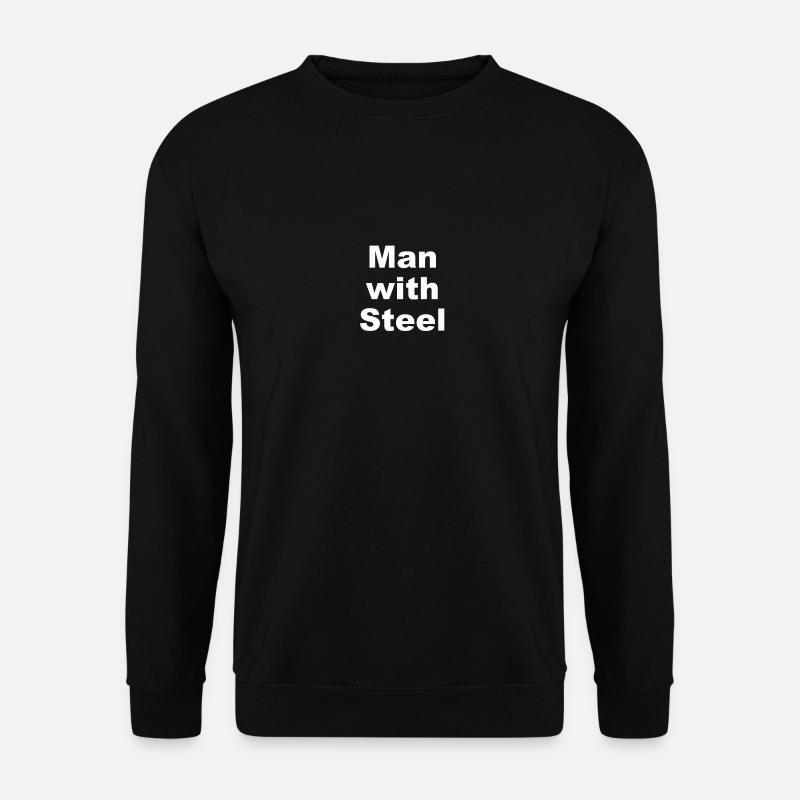 Man with Steel - Unisex Pullover - Schwarz