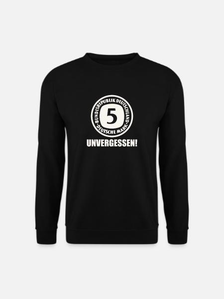 5 Deutsche Mark DM D-Mark Vergangenheit - Unisex Pullover - Schwarz
