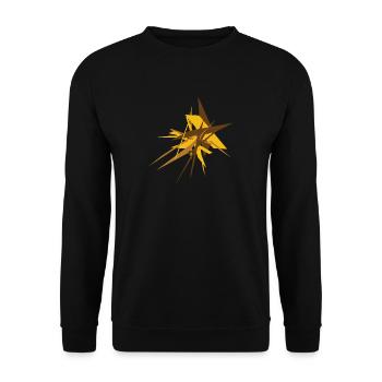 dekonstruktion, Minimal Design, Formen, Abstrakt - Unisex Pullover - Schwarz - Vorne - Alina (178cm) & Michal (187cm)
