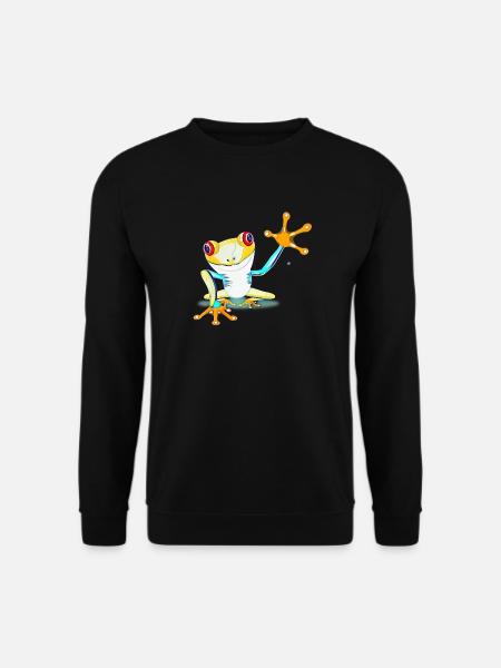 Frosch bunt - Unisex Pullover - Schwarz