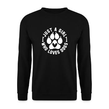 Just A Girl Who Loves dogs - Sweat-shirt Unisexe - noir - Devant - Alina (178cm) & Michal (187cm)