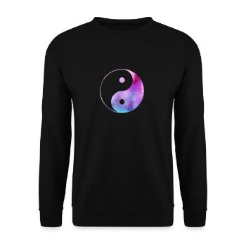 Yin Yang - Unisex Pullover - Schwarz - Vorne - Alina (178cm) & Michal (187cm)
