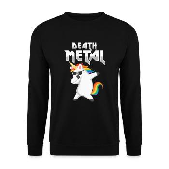 Death Metal Unicorn Hard Rock Music Festival - Unisex Sweatshirt - black - Front - Alina (178cm) & Michal (187cm)