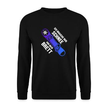 Snowboard Freestyle Snowboarder - Sweat-shirt Unisexe - noir - Devant - Alina (178cm) & Michal (187cm)