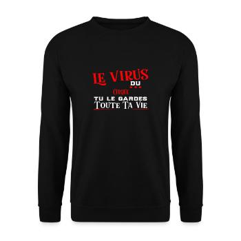 Cirque virus cadeau sport - Sweat-shirt Unisexe - noir - Devant - Alina (178cm) & Michal (187cm)