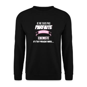 Ebeniste cadeau humour - Sweat-shirt Unisexe - noir - Devant - Alina (178cm) & Michal (187cm)