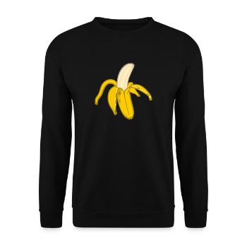 banana - Unisex Sweatshirt - black - Front - Alina (178cm) & Michal (187cm)