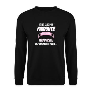 Graphiste cadeau humour - Sweat-shirt Unisexe - noir - Devant - Alina (178cm) & Michal (187cm)