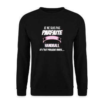 Handball cadeau humour - Sweat-shirt Unisexe - noir - Devant - Alina (178cm) & Michal (187cm)