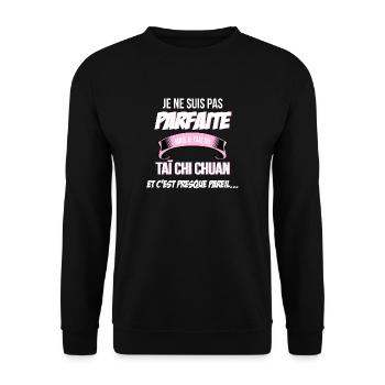 Tai chi chuan cadeau humour - Sweat-shirt Unisexe - noir - Devant - Alina (178cm) & Michal (187cm)