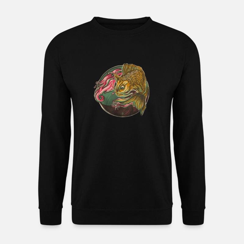 Japanischer Fisch - Unisex Pullover - Schwarz