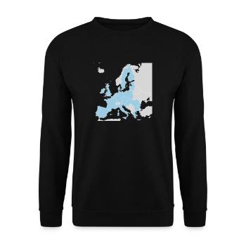 Europa Karte Europakarte Welt Erde Erdkunde - Unisex Pullover - Schwarz - Vorne - Alina (178cm) & Michal (187cm)