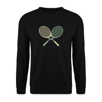 tennis rackets sports ideas ideas - Unisex Sweatshirt - black - Front - Alina (178cm) & Michal (187cm)