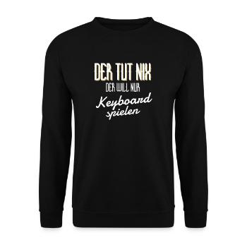 Keyboard - lustiges Geschenk - Unisex Pullover - Schwarz - Vorne - Alina (178cm) & Michal (187cm)
