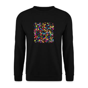 points colorés / confettis - Sweat-shirt Unisexe - noir - Devant - Alina (178cm) & Michal (187cm)