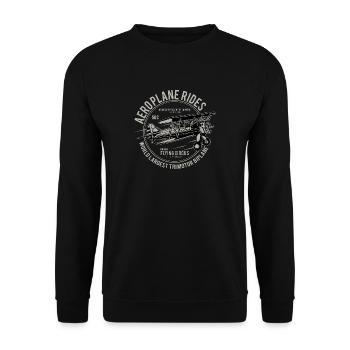 Aeroplane Rides - Unisex Pullover - Schwarz - Vorne - Alina (178cm) & Michal (187cm)