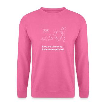 Chimie des ocytocines Amour compliqué de la structure - Sweat-shirt Unisexe - rose - Devant