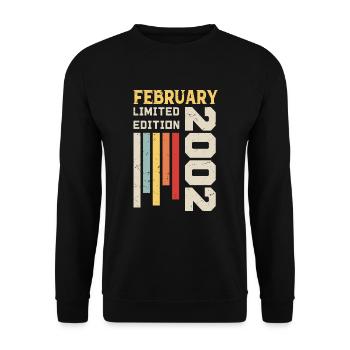 February 2002 - February 2002 Birthday Gift - Unisex Sweatshirt - black - Front - Alina (178cm) & Michal (187cm)