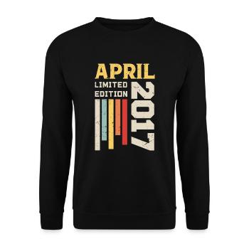 April 2017 - Birthday gift April 2017 April - Unisex Sweatshirt - black - Front - Alina (178cm) & Michal (187cm)