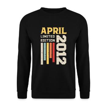 April 2012 - Birthday gift April 2012 April - Unisex Sweatshirt - black - Front - Alina (178cm) & Michal (187cm)