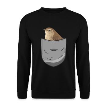 Troglodyte oiseau - Sweat-shirt Unisexe - noir - Devant - Alina (178cm) & Michal (187cm)