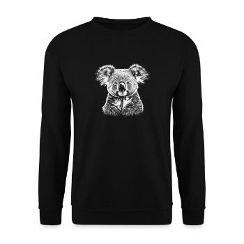 Koala Portrait Koala Bear Australia Animals - Unisex Sweatshirt - black - Front - Alina (178cm) & Michal (187cm)