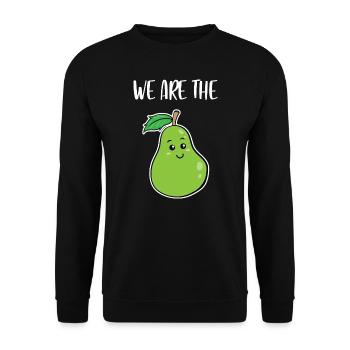 Couple correspondant drôle mignon parfait poire amour jeu de mots - Sweat-shirt Unisexe - noir - Devant - Alina (178cm) & Michal (187cm)