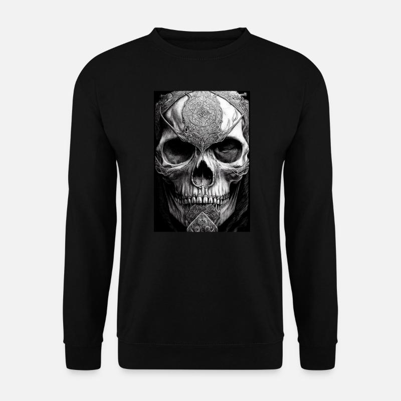 Wikinger Totenkopfschädel - Viking Skull - Unisex Pullover - Schwarz