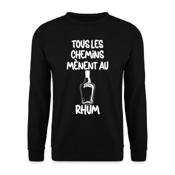 Le Chemin Du Rhum Cadeau Humour Homme - Sweat-shirt Unisexe - noir - Devant - Alina (178cm) & Michal (187cm)