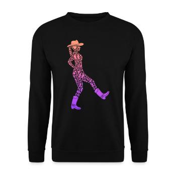 Line Dance Cowgirls Girls Line Dance Ladies - Unisex Sweatshirt - black - Front - Alina (178cm) & Michal (187cm)