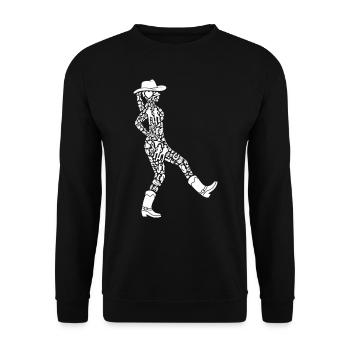 Line Dance Dancer Cowgirls Damen Linedance Mädchen - Unisex Pullover - Schwarz - Vorne - Alina (178cm) & Michal (187cm)