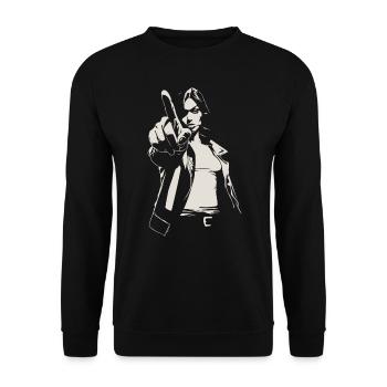 Don't do that! - Unisex Sweatshirt - black - Front - Alina (178cm) & Michal (187cm)