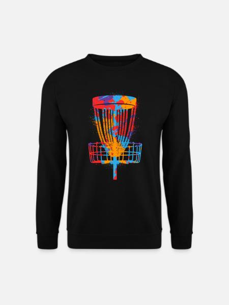 Bunter Discgolf Korb Disc Golf Sport Discgolfer - Unisex Pullover - Schwarz