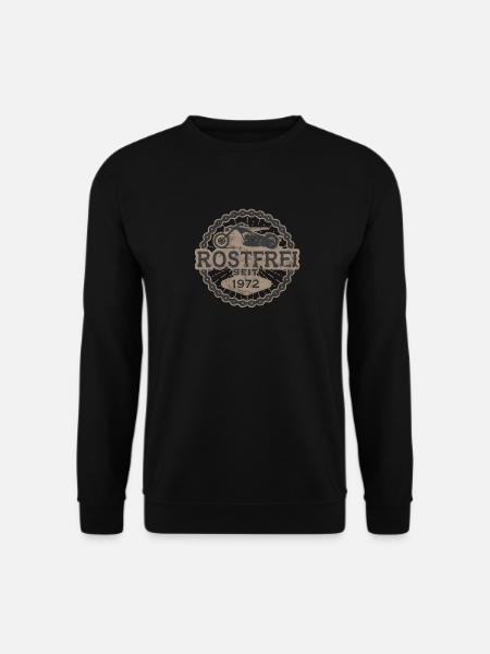 Born to ride biker oldtimer motorrad 1972 - Unisex Pullover - Schwarz