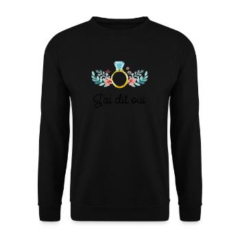 j ai dit oui evjf mariage - Sweat-shirt Unisexe - noir - Devant - Alina (178cm) & Michal (187cm)