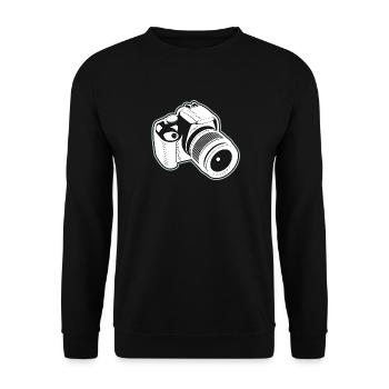 Camera Photographer Photography Photograph Photo Picture - Unisex Sweatshirt - black - Front - Alina (178cm) & Michal (187cm)