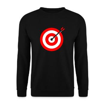 Zielscheibe Volltreffer - Unisex Pullover - Schwarz - Vorne - Alina (178cm) & Michal (187cm)