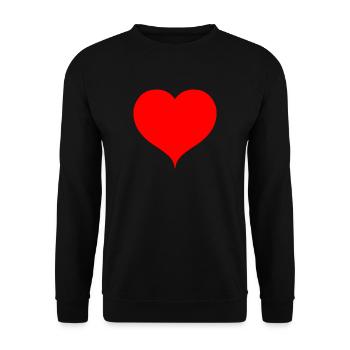 A heart for you - Unisex Sweatshirt - black - Front - Alina (178cm) & Michal (187cm)
