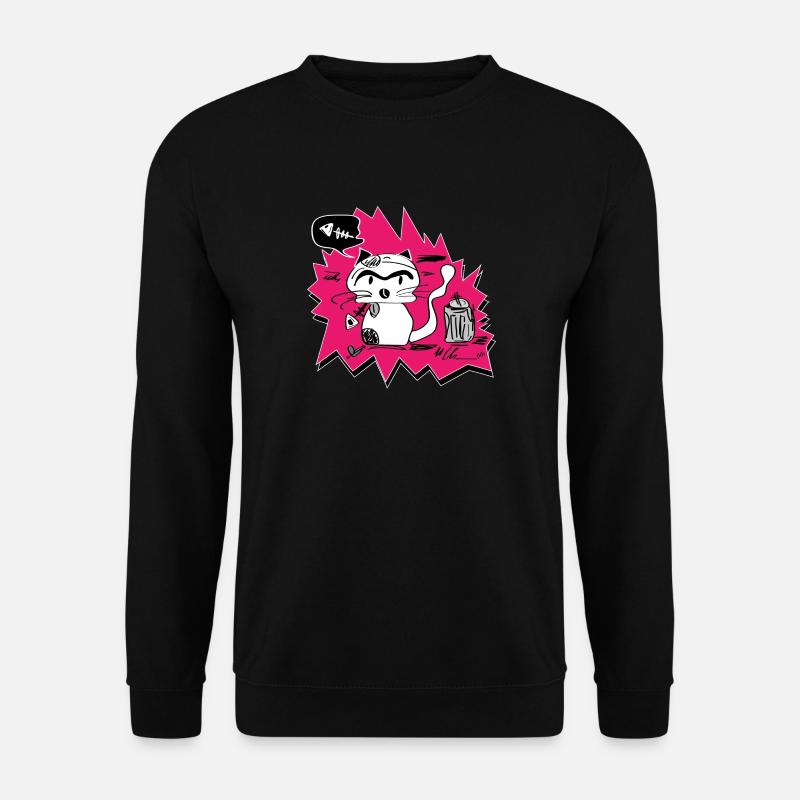 little bad cat - Unisex Pullover - Schwarz