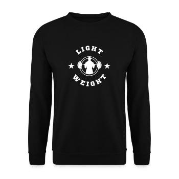 Haltérophile poids léger haltère bodybuilder - Sweat-shirt Unisexe - noir - Devant - Alina (178cm) & Michal (187cm)
